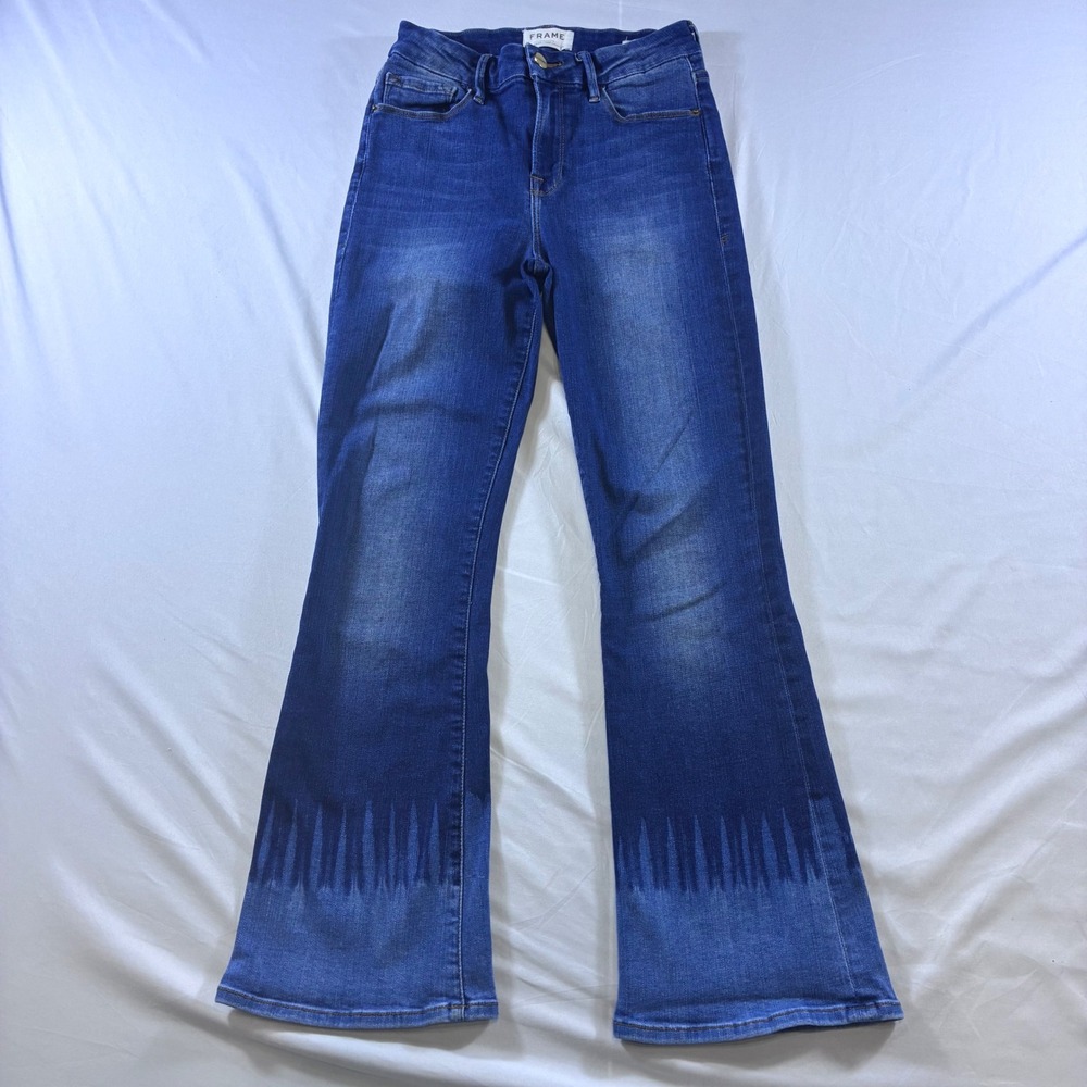 Frame Denim Le Crop Mini Boot‎ Adair Dip Dye Shadow Hem Jeans 26 LCMBTD230